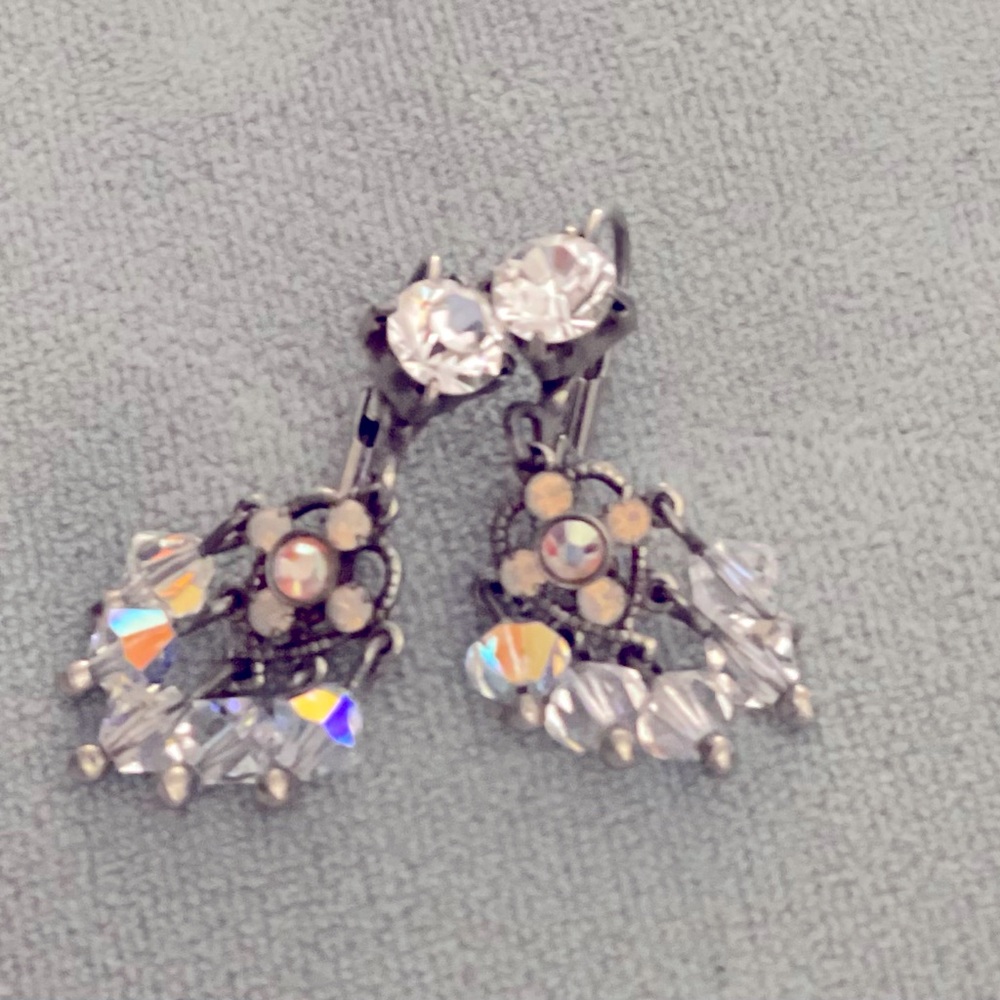 Sorrelli Chandelier White Bridal Earrings (retired)
